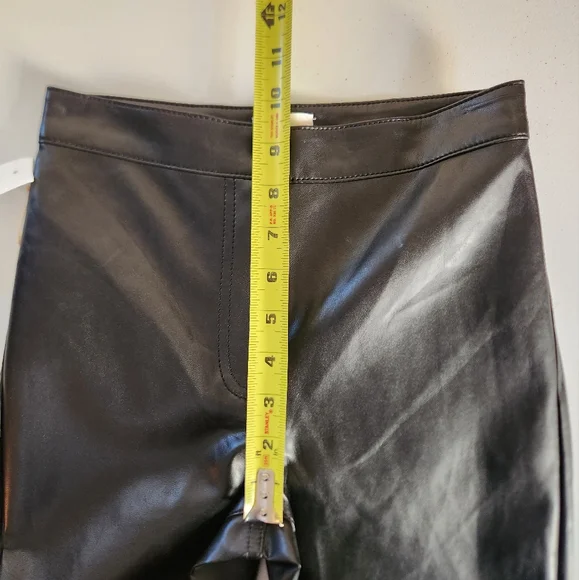 Aritzia Wilfred Adele Faux Leather Kick Flare Pants New NWT Size 00 High Rise - Picture 11 of 12